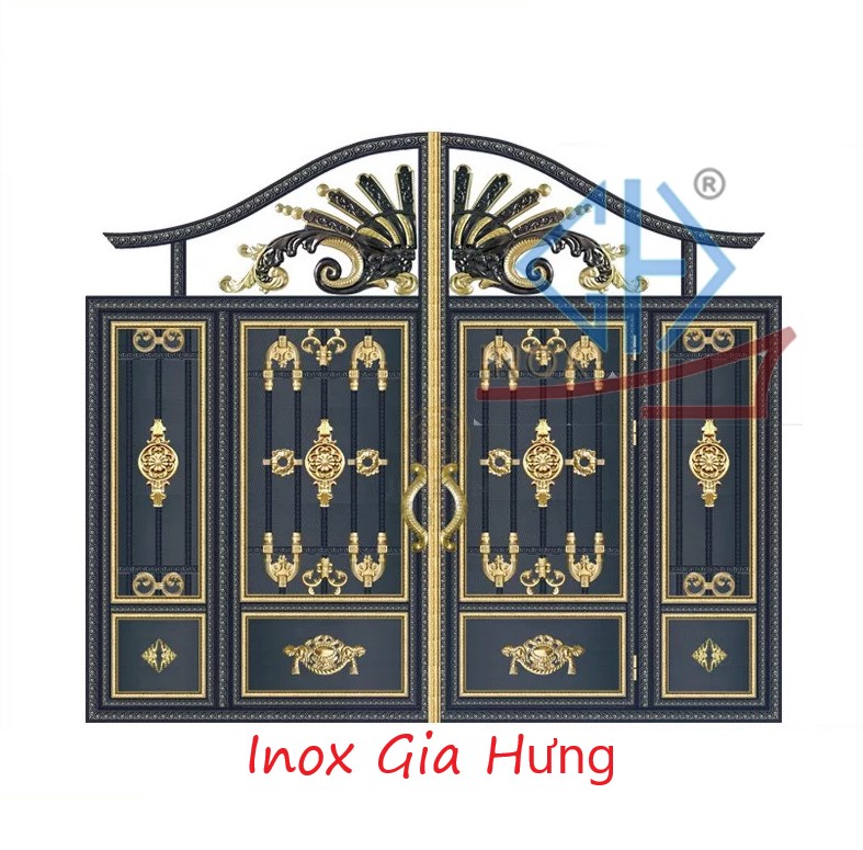Cửa Cổng Inox Hoa Văn / Màu - 02